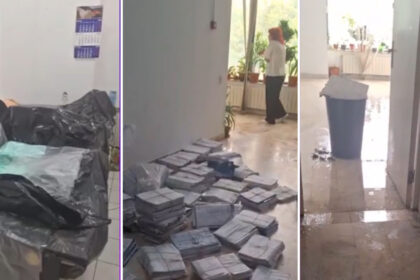 video sediul trezoreriei municipiului bucuresti inundat in urma furtunii dosare calculatoare si echipamente afectate de apa infiltrata 6a45010971766