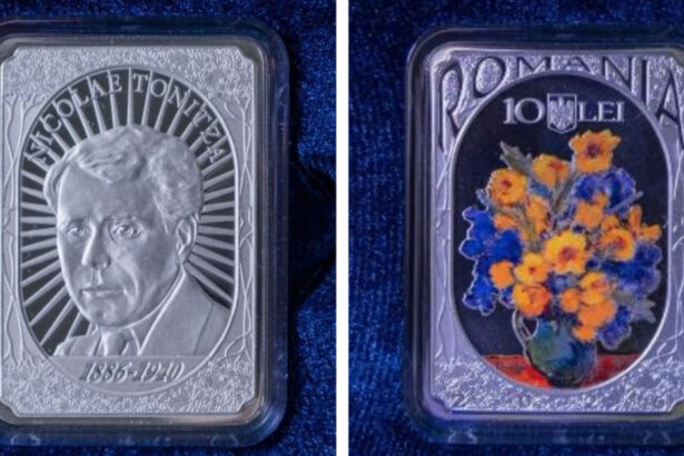 bnr lanseaza prima moneda in forma de tablou colorata din argint din seria pictori romani 6a8bf2c9ec422