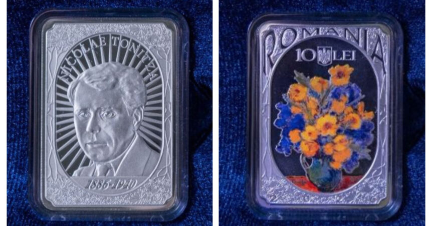 bnr lanseaza prima moneda in forma de tablou colorata din argint din seria pictori romani 6a8bf2c9ec422