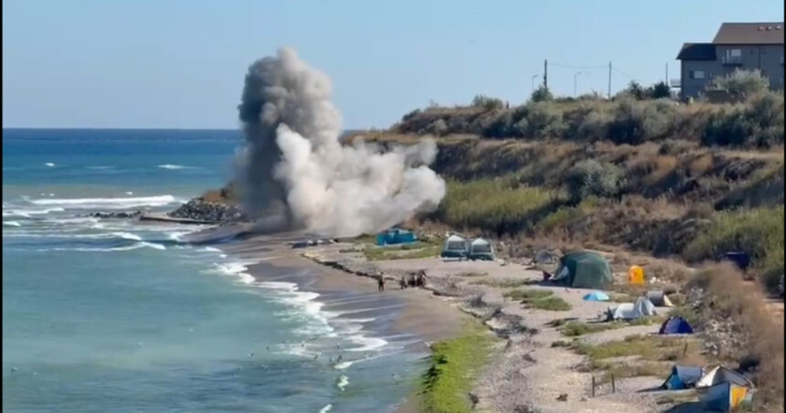 exclusiv momentul in care drona gasita la tuzla este detonata mapn a confirmat ca avea incarcatura exploziva 6a89b5b1ac625