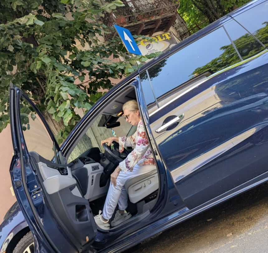 fosta sotie a afaceristului petrica iordache reuseste sa se descurce in trafic cu un adevarat van 6a85b2b665a63