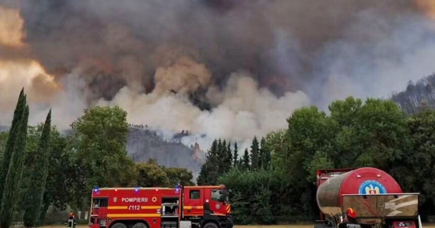 incendiul de vegetatie din resita s a reaprins intervin pompieri din caras severin si timis a fost mobilizat un elicopter 6a6e25d4d0fb3