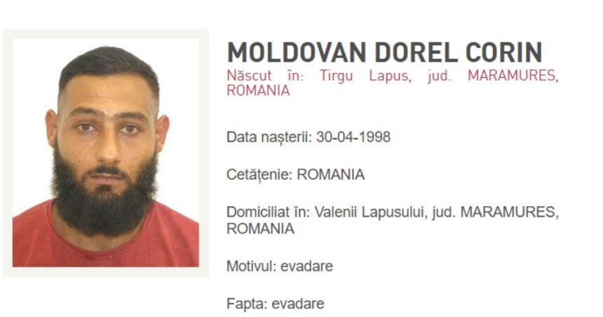 un detinut de la penitenciarul baia mare a evadat politia indeamna oamenii care il vad sa nu il abordeze 6a85afa05e06f