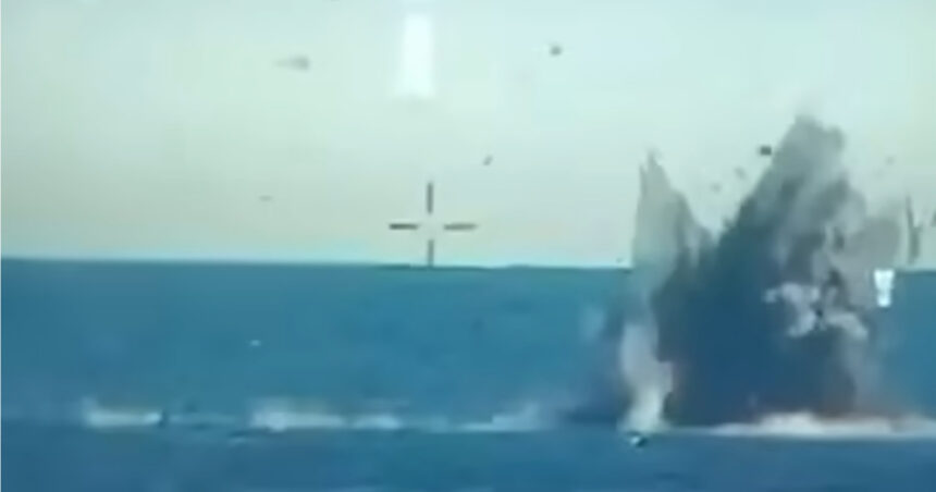 video noi imagini cu neutralizarea controlata a resturilor dronei maritime lovite de avionul f 16 fortele monitorizeaza permanent situatia 6a8759028e480