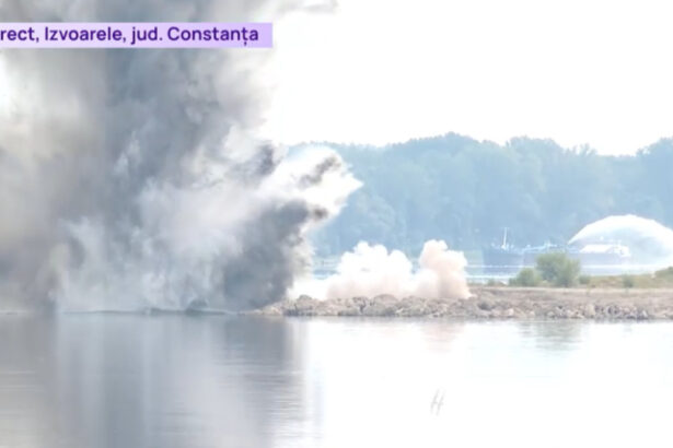 video stanca parjoaia a fost detonata explozie spectaculoasa in dunare pentru salvarea centralei de la cernavoda 6a703c3f1766e