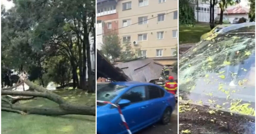 video vijelii puternice si ploi torentiale in mai multe regiuni din tara strazi inundate acoperisuri smulse si zeci de masini avariate 6a764a9ceacad