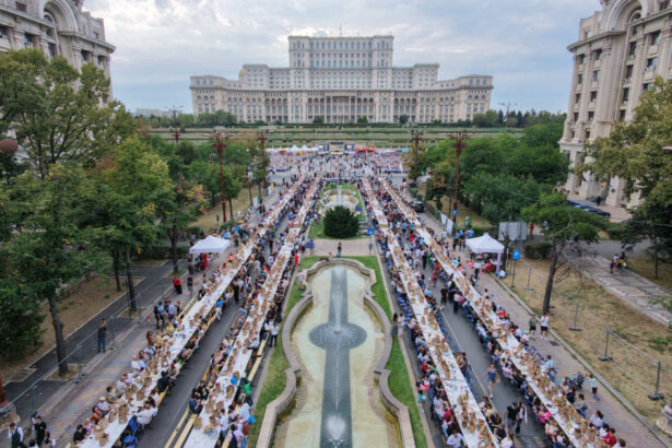 galerie foto bucurestiul a intrat in cartea recordurilor 20 000 de oameni s au asezat la cea mai lunga masa din lume a fost o mare sufragerie 6aa5b9908e43f