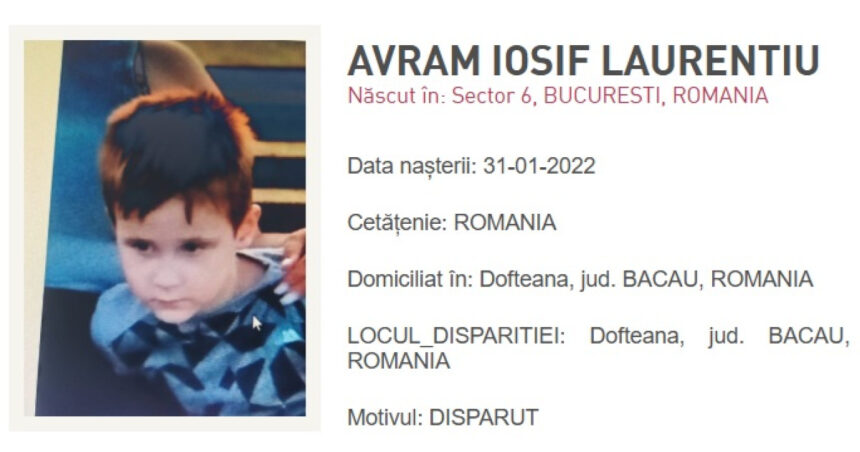 un copil de 4 ani din bacau este cautat de politisti jandarmi si pompieri dupa ce a disparut de acasa 6ab56f8822c33