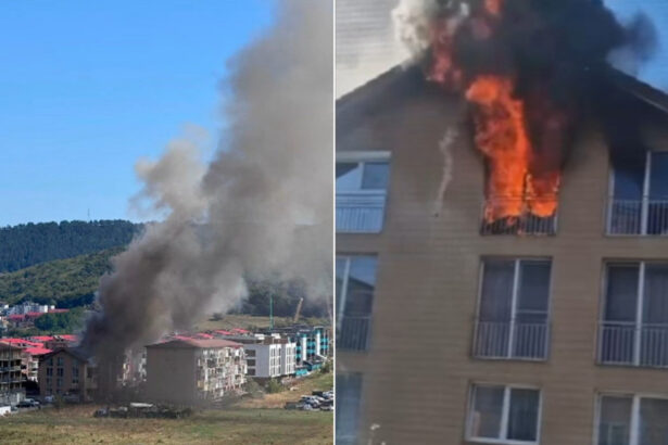 video incendiu violent la un bloc din floresti judetul cluj flacarile au cuprins mai multe apartamente iar traficul este blocat 6aa15493eadf9