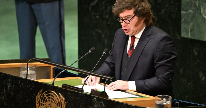 video javier milei dezlantuit la tribuna onu o organizatie inutila care nu serveste decat la a alimenta o casta de paraziti 6ab4f46490d30