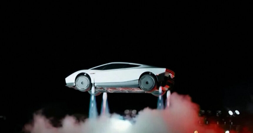video elon musk a dezvaluit prima masina zburatoare din lume la un eveniment tesla 6ad23830b1b27