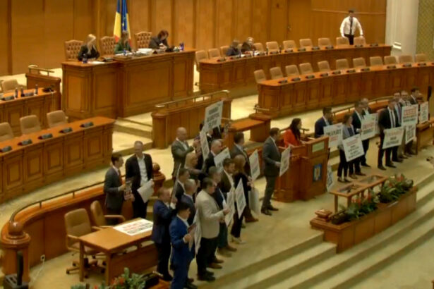 video protest in plenul camerei deputatilor usr cere infiintarea comisiei parlamentare de ancheta mykonos nordis 6ac610e01111d